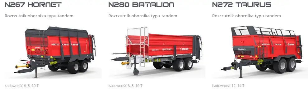 Rozrzutniki obornika Metal-Fach Hornet, Batalion i Taurus