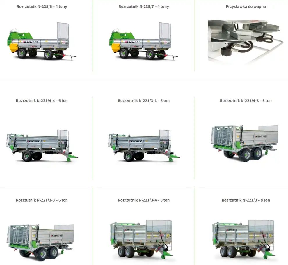 Rozrzutniki obornika CYNKOMET od 4 do 8 ton ładowności